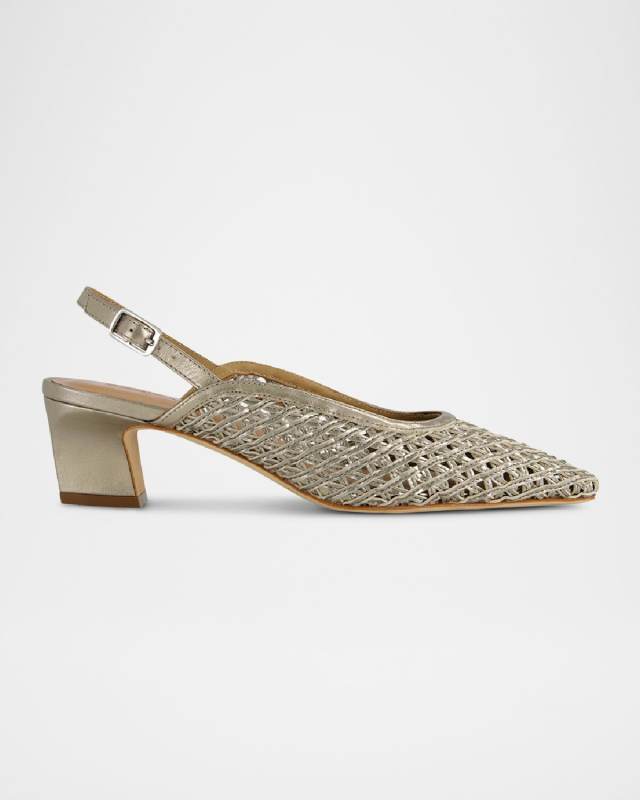 Athena Woven Slingback Pumps